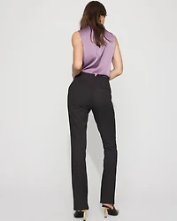 Pinstripe Denim-Look Slim Bootcut Pant