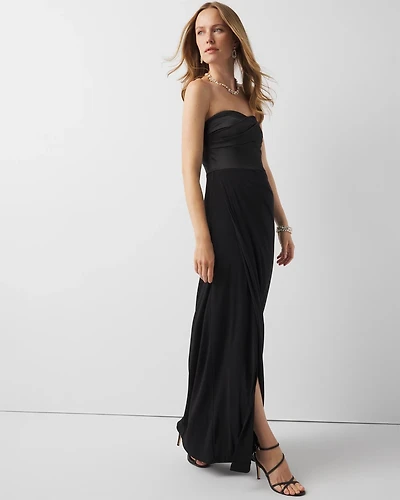 Strapless Draped Gown