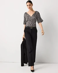 Satin Twist-Shoulder Top