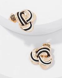 Braided Gold Corded Inlay Earrings