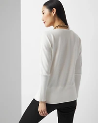 Off-The-Shoulder Ribbed Knit Pullover