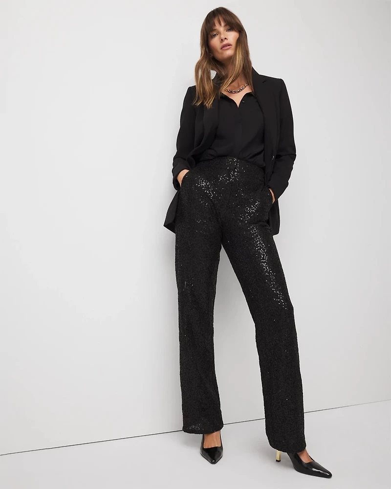 Sequin + Lace Riley Trouser