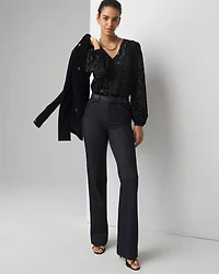 V-Neck Burnout Blouse