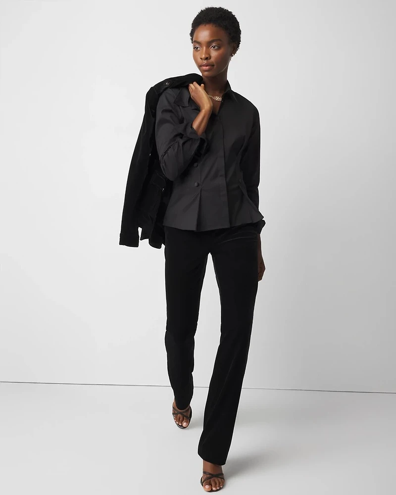 Tapered Waist Poplin Shirt
