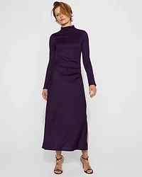 Petite Ribbed Long Sleeve Maxi Dress