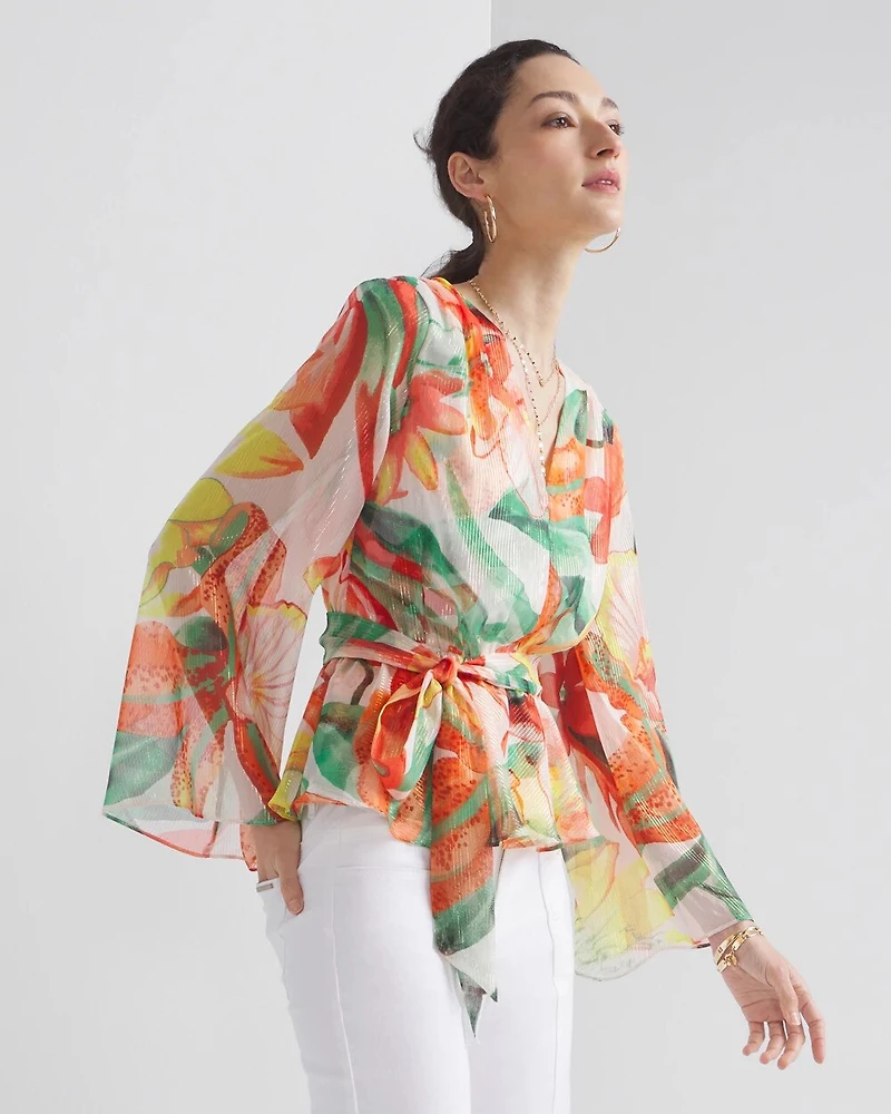 Long Sleeve V-Neck Blouse