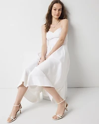 Petite Poplin Corset Midi Dress