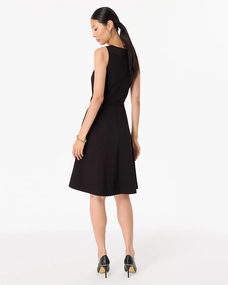 Petite Ponte Sleeveless Dress