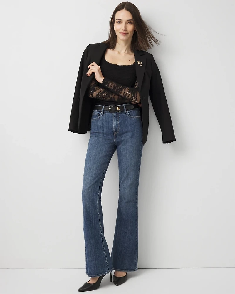 WHBM FORME™ Lace Square Neck Top