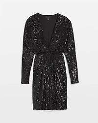 Sequin Pleated Dress