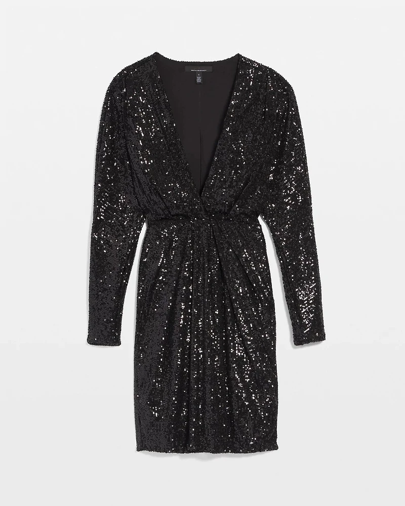 Sequin Pleated Dress
