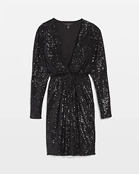 Sequin Pleated Dress