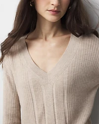 Relaxed Cashmere-Blend V-Neck Sweater