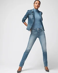 Coated Peplum Jacket