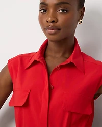 Belted Midi Shirt Dress
