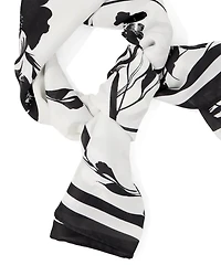 Floral Print Square Scarf