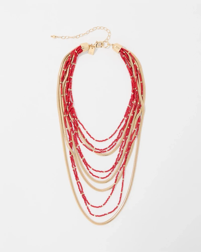 Seed Bead Convertible Multistrand Necklace