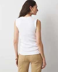 WHBM FORME™ Ribbed Stretch Ruched Side Tank