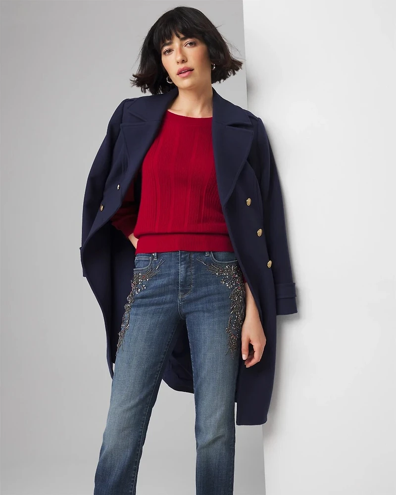 High-Rise Everyday Soft Denim™ Embroidered Bootcut Jeans