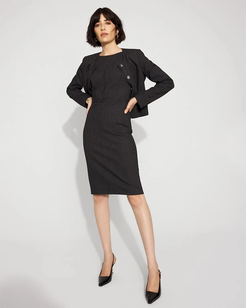 Pinstripe Sheath Dress