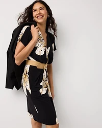 Matte-Jersey Pleated Dress