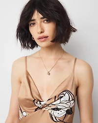 Satin Floral Slip Dress