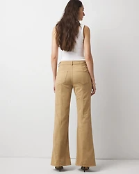 High-Rise Pret Double Pocket Wide-Leg Pant