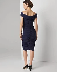 Off-The-Shoulder Ruched Bodycon Dress