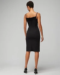 Ruffle-Neck Sheath Dress