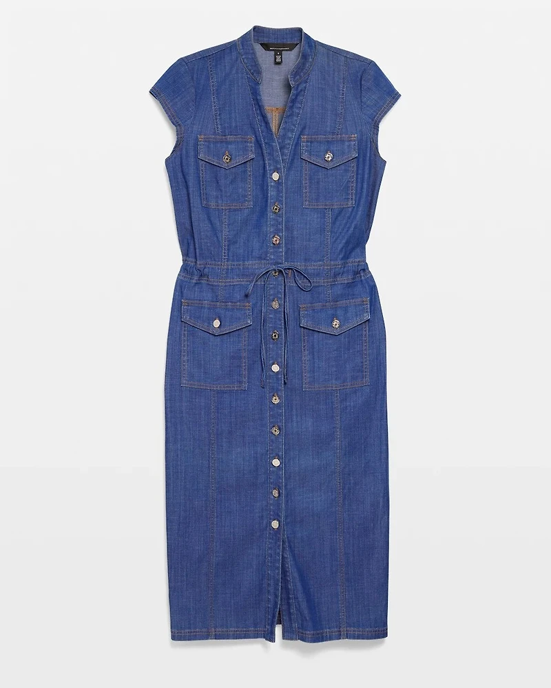 Button-Down Midi Dress