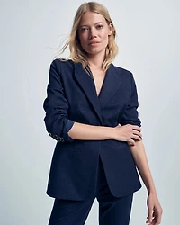 Petite Denim-Look Blazer