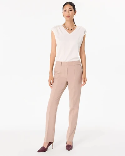 Petite Luxe Stretch High-Rise Zoey Straight Pant