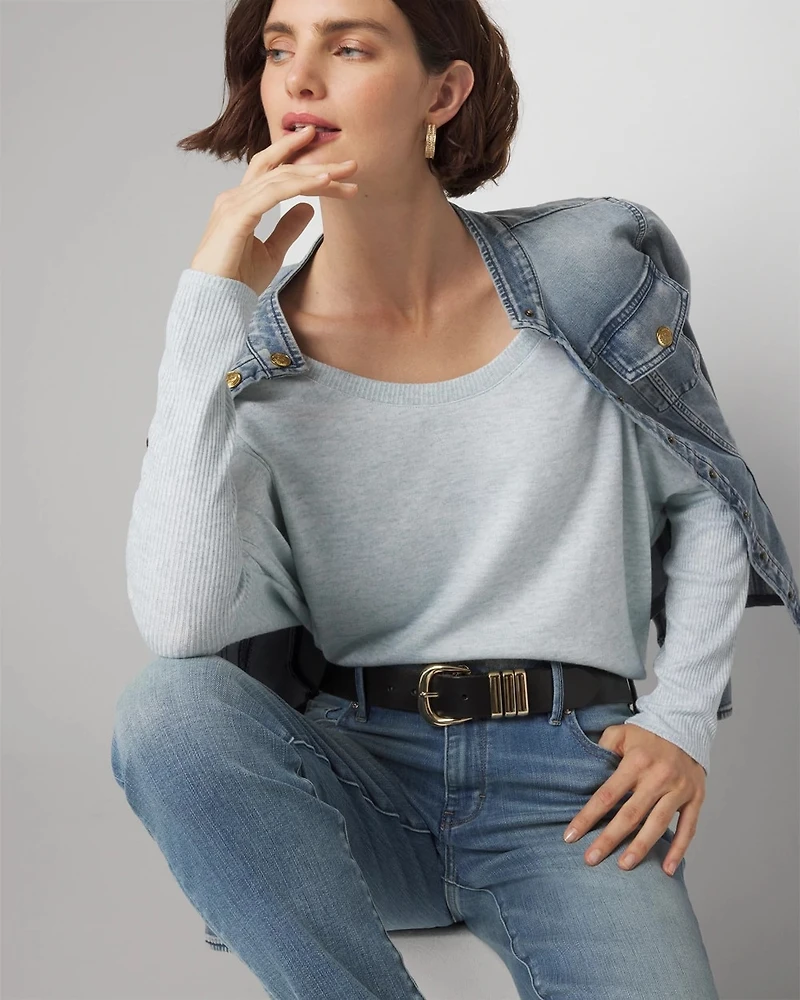 Long Sleeve Ribbed Tunic