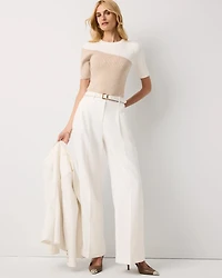 Petite Pleated Wide Leg Pant
