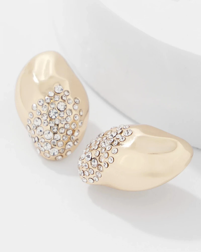Dusted Pavé Stud Earrings