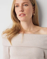 Off-The-Shoulder Glitter Top