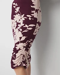 Cap-Sleeve Matte Jersey Ruched Side Dress