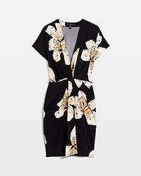 Matte-Jersey Pleated Dress