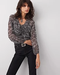 Ruffle Front Blouse
