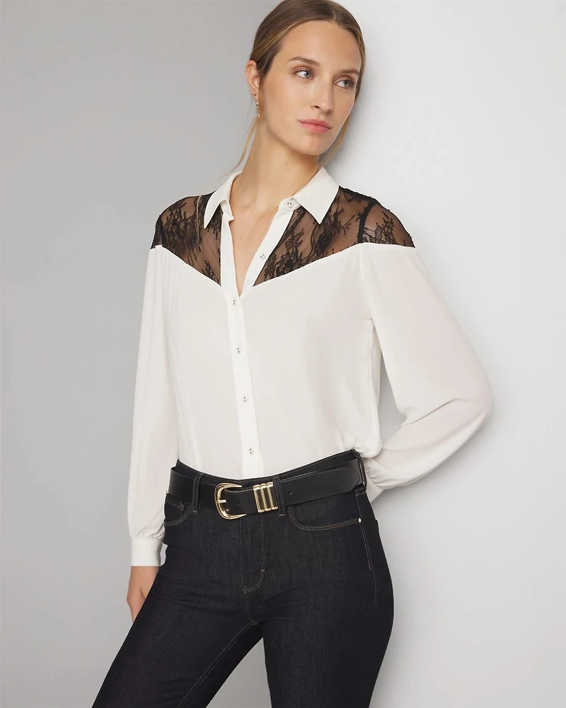 Lace Shoulder Shirt