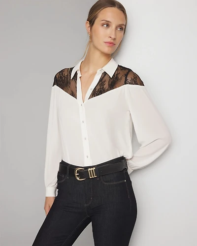 Lace Shoulder Shirt