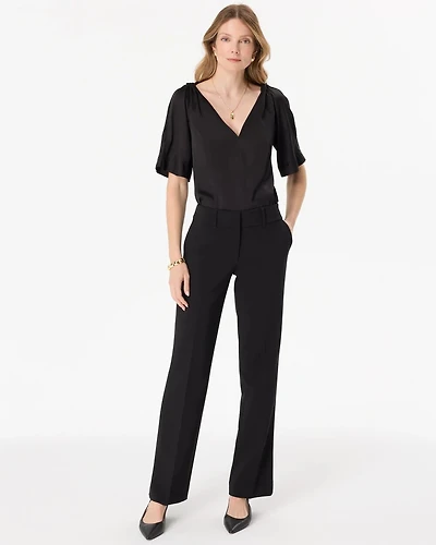 Petite Luxe Stretch Mid Rise Riley Trouser
