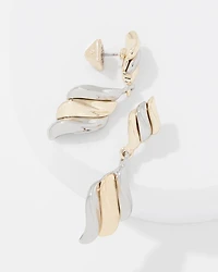 Sculptural Wave Drop Earrings