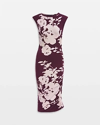 Cap-Sleeve Matte Jersey Ruched Side Dress