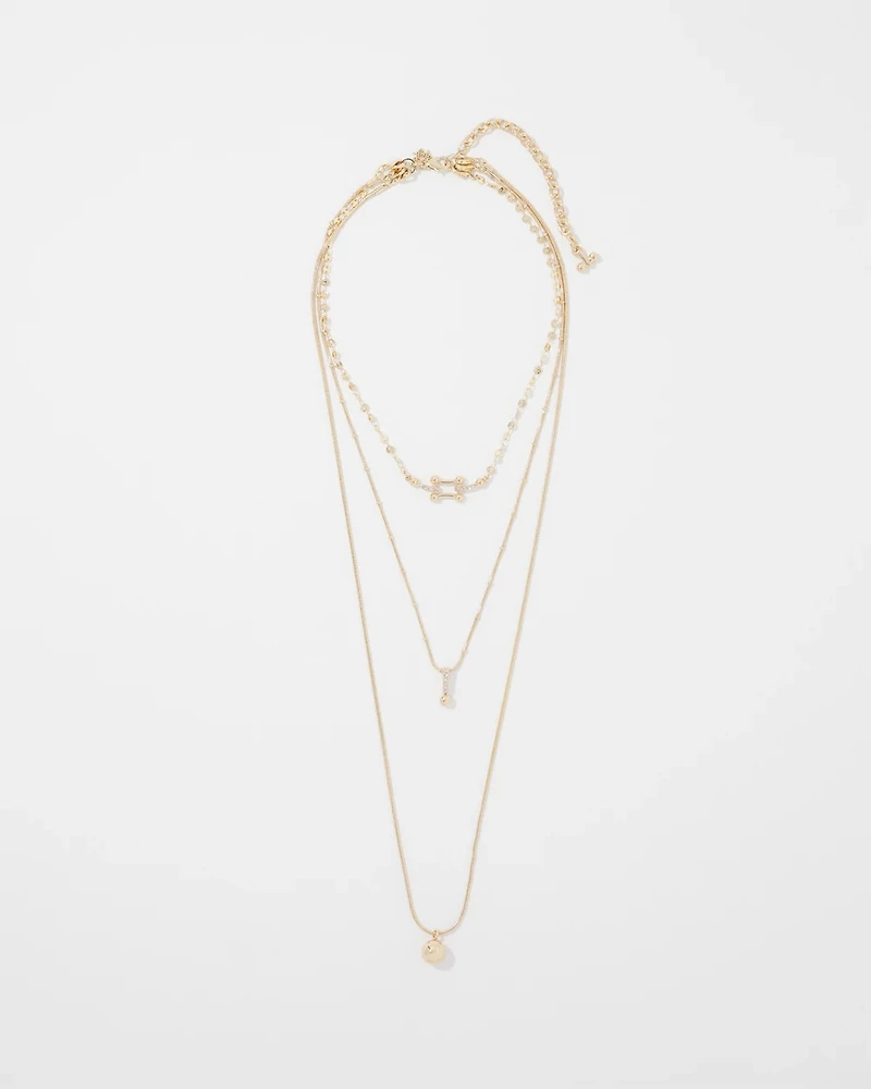 Ball Chain + Pavé Convertible Necklace