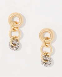 Pavé Rings Linear Earrings