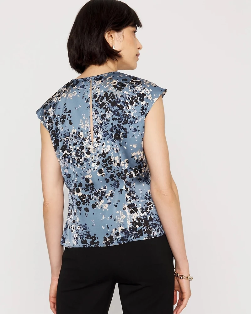 Satin V-Neck Shell