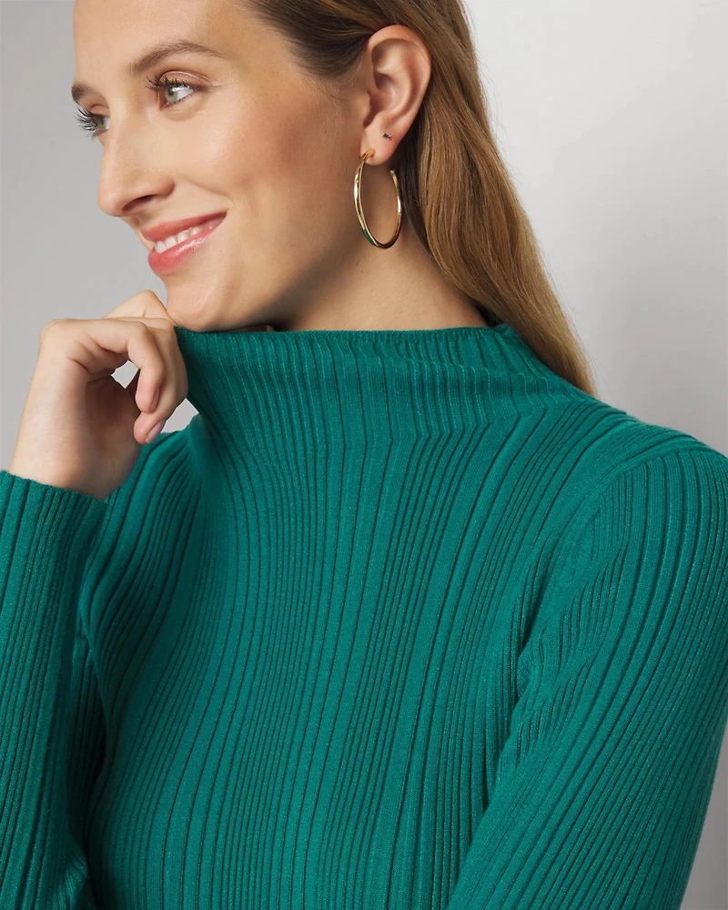 Ribbed Mockneck Sweater