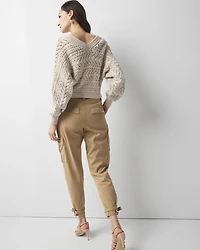Chunky Knit Dolman Pullover Sweater