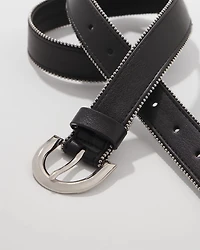 Ball Chain Faux Leather Belt